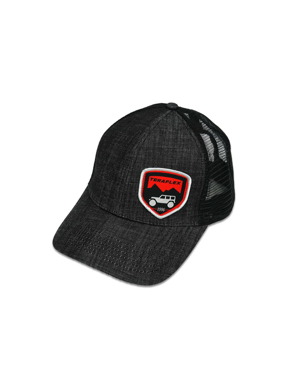TeraFlex Trucker Hat w/ Icon Jeep Patch - Black Heather - One Size Fits All [CO]