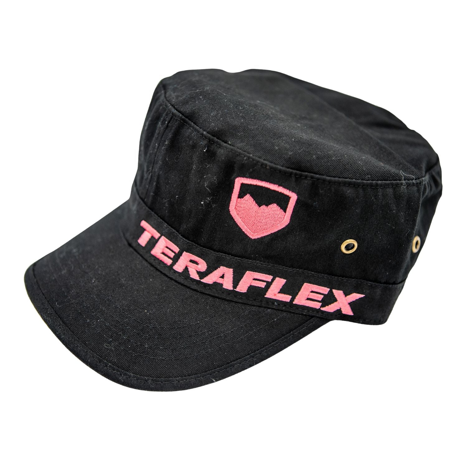TeraFlex Black Fidel Cadet Style Hat - Black & Pink [CO]